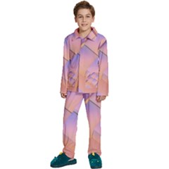 3d Texture Abstract Pattern Vintage Kids  Long Sleeve Velvet Pajamas Set by Grandong