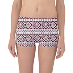 Illustration Of Ukrainian Folk Seamless Pattern Ornament Boyleg Bikini Bottoms by Grandong
