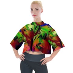 Splash Mock Neck T-shirt by geonetique