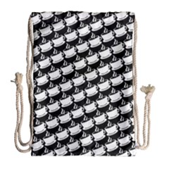 Stylish Coffee Cup Pattern Drawstring Bag (large) by ExtraAwesomeSauce