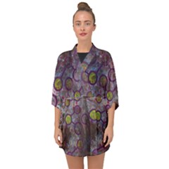 Abstract Molecular Space Art Half Sleeve Chiffon Kimono by ExtraAwesomeSauce