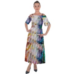 Cosmic Owls Pattern Shoulder Straps Boho Maxi Dress  by ExtraAwesomeSauce