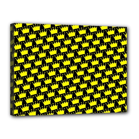 Royalty Inspired Crown Pattern Canvas 16  X 12  (stretched) by ExtraAwesomeSauce