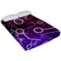 Cosmic Network Geometric Art Fitted Sheet (Queen Size) View2