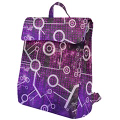 Cosmic Network Geometric Art Flap Top Backpack by ExtraAwesomeSauce