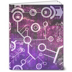 Cosmic Network Geometric Art 8  X 10  Softcover Notebook by ExtraAwesomeSauce