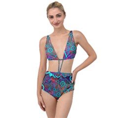 Abstract Tech Galaxy Design Tied Up Two Piece Swimsuit by ExtraAwesomeSauce
