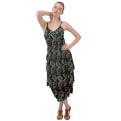 Multicolored Dna Strand Art Layered Bottom Dress by ExtraAwesomeSauce