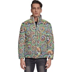 Surreal Abstract Early Ai Art Men s Puffer Bubble Jacket Coat by ExtraAwesomeSauce