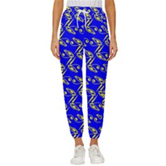 Eye Of Horus Pattern Women s Cropped Drawstring Pants by ExtraAwesomeSauce
