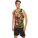 Abstract Floral Artwork Men s Wide Collar Tank Top View2