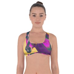 Vibrant Abstract Equine Art Got No Strings Sports Bra by ExtraAwesomeSauce