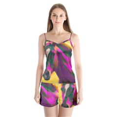 Vibrant Abstract Equine Art Satin Pajamas Set by ExtraAwesomeSauce