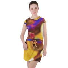 Vibrant Forked-tongue Snake Art Drawstring Hooded Dress by ExtraAwesomeSauce