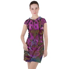 Pink And Purple Leopard Drawstring Hooded Dress by ExtraAwesomeSauce