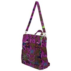 Pink And Purple Leopard Crossbody Backpack by ExtraAwesomeSauce