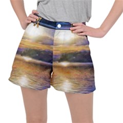 Serene Sunset Over Water Women s Ripstop Shorts by ExtraAwesomeSauce