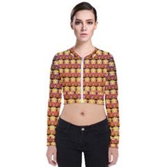 Gradient Lion Head Pattern Long Sleeve Zip Up Bomber Jacket by ExtraAwesomeSauce