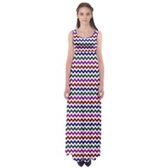 Chevron Pattern Empire Waist Maxi Dress by ytdream