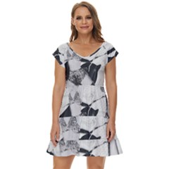 Betty Page Bdsm Short Sleeve Tiered Mini Dress by CherleyTemples