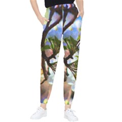 Springtime Pear Tree Blossoms Women s Tapered Pants by ExtraAwesomeSauce
