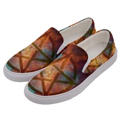 Enchanted Nebula Pentagram Art Men s Canvas Slip Ons by ExtraAwesomeSauce