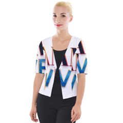 Game Over Text Design  Cropped Button Cardigan by 7223056
