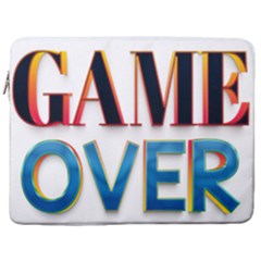 Game Over Text Design  17  Vertical Laptop Sleeve Case With Pocket by 7223056