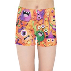 Halloween Monsters Kids  Sports Shorts by kyorashop23