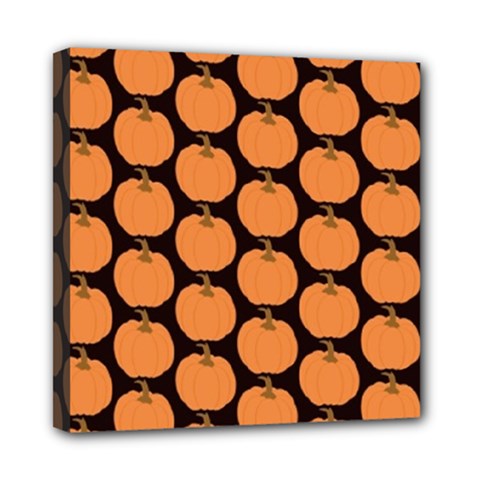 Black And Orange Pumpkin Mini Canvas 8  X 8  (stretched) by ConteMonfrey