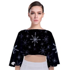 The Most Beautiful Stars Tie Back Butterfly Sleeve Chiffon Top by ConteMonfrey