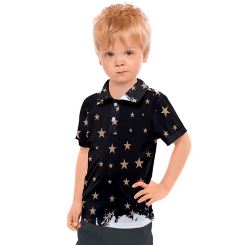 Little Stars Pattern Kids  Polo T-shirt by ConteMonfrey