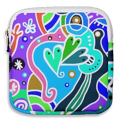 Crazy Pop Art - Doodle Hearts  Mini Square Pouch by ConteMonfrey