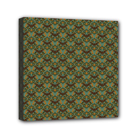 Day Of The Death Moth Scaled Mini Canvas 6  X 6  (stretched) by GeekLover