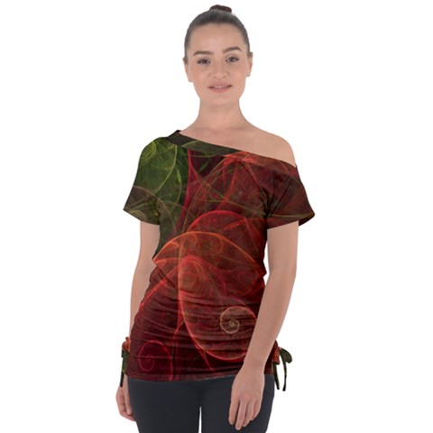  Falupadupe Off Shoulder Tie-up T-shirt by geonetique