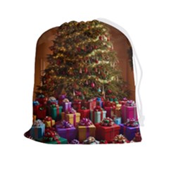 Merry Christmas Drawstring Pouch (2xl) by favoritechios