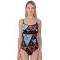 Fractal Triangle Geometric Abstract Pattern Camisole Leotard  View1