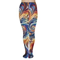 Colorful Motion Abstract Art Tights by ExtraAwesomeSauce