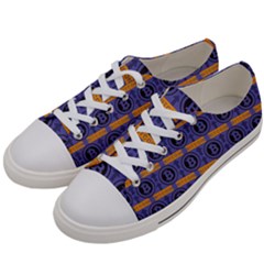 Bitcoin Logo Pattern Men s Low Top Canvas Sneakers by ExtraAwesomeSauce