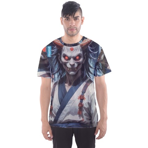Demon Samurai Men s Sport Mesh T-shirt by AwesomeSauce