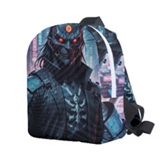 Cyberpunk Demon Samurai Kids  Age 2-4 Lightweight Preschool Backpack by AwesomeSauce