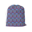 Colorful Sugar Skull Cat Pattern Drawstring Pouch (XL) View2