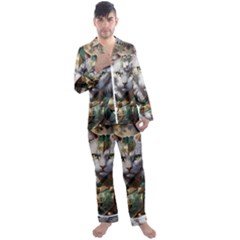 Epic Armored Cat Warrior Men s Long Sleeve Satin Pajamas Set by ExtraAwesomeSauce