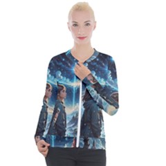 Enchanting Fantasy Night Sky Scene Casual Zip Up Jacket by ExtraAwesomeSauce