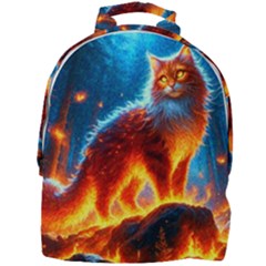 Enchanted Fire Feline Mini Full Print Backpack by ExtraAwesomeSauce
