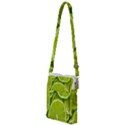Lime Slices Close Up, Fresh, Fruit, Green Lemon Multi Function Travel Bag View1