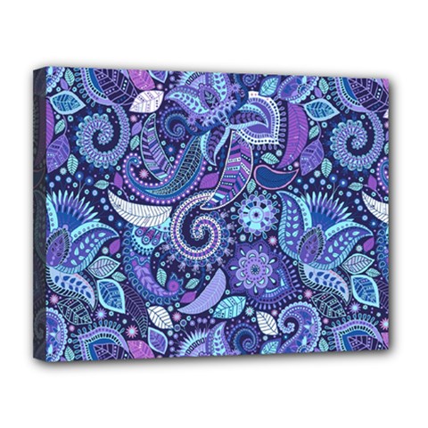 Patterns, Doodles, Pattern, Colorful Canvas 14  X 11  (stretched) by kyorashop23