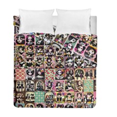 Spanish Gothic Girls Pattern Duvet Cover Double Side (full/ Double Size) by violetheavensky