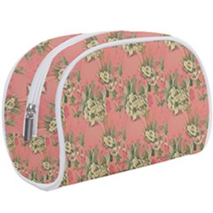 Retro 1880s Flowers Pattern 12 Make Up Case (large) by violetheavensky