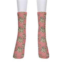 Retro 1880s Flowers Pattern 12 Crew Socks by violetheavensky